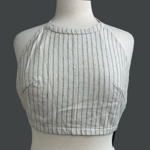 Rag & Bone NWT Natural Stripe Zoe Halter Top medium